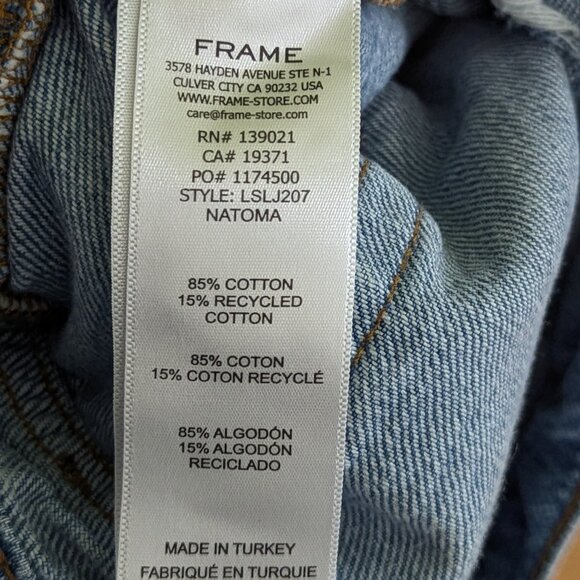 Frame Le Slouch Distressed Button Fly Jeans 26 - Picture 9 of 9